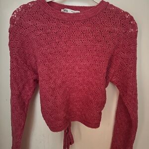 Zara pink Knit Sweater